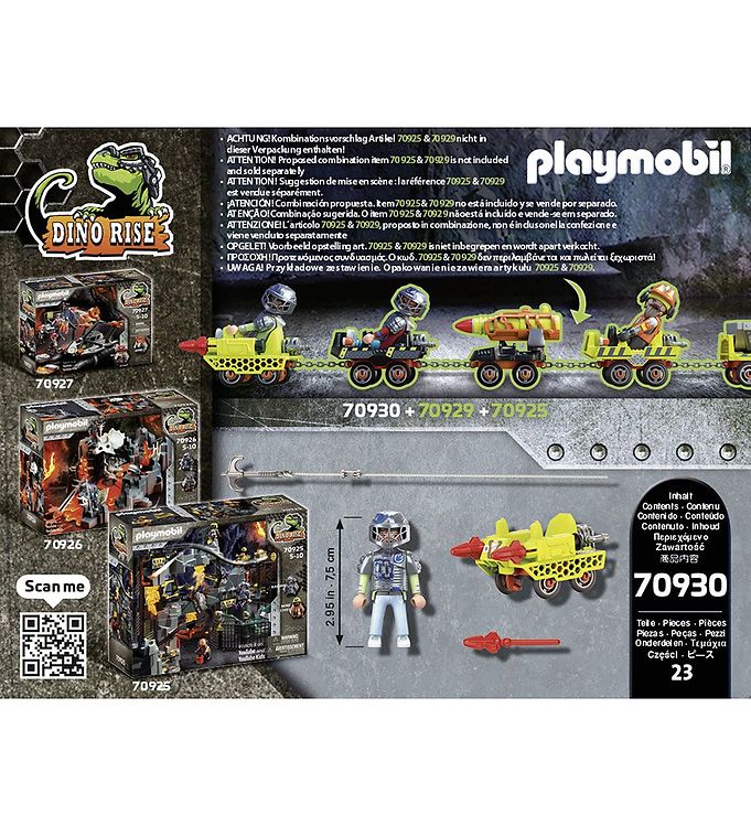 Tilsvarende Hammer Skinnende Playmobil Dino Rise - Mine Cruiser - 70930 - 23 Parts