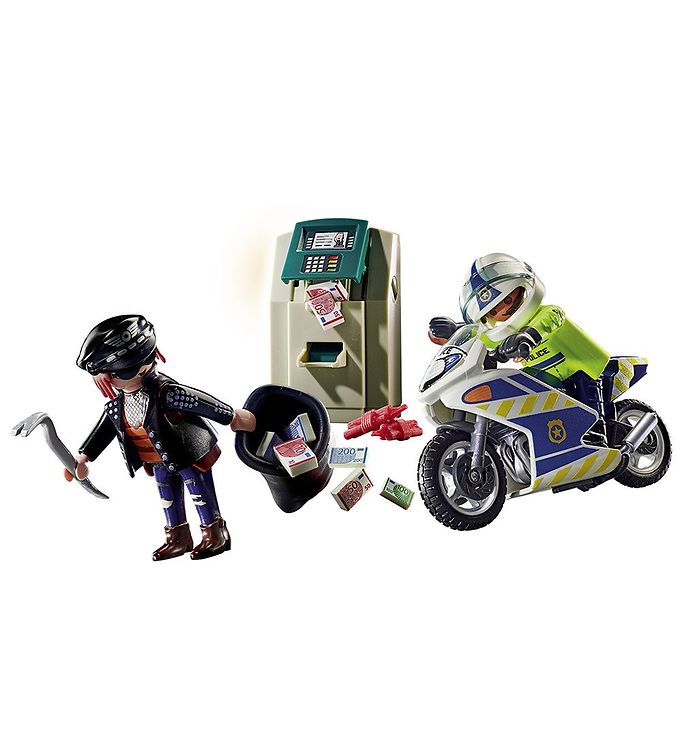 PLAYMOBIL City Action Police Carry Motorcycle Play Vehicle Playset, for  children 4 years and older. 