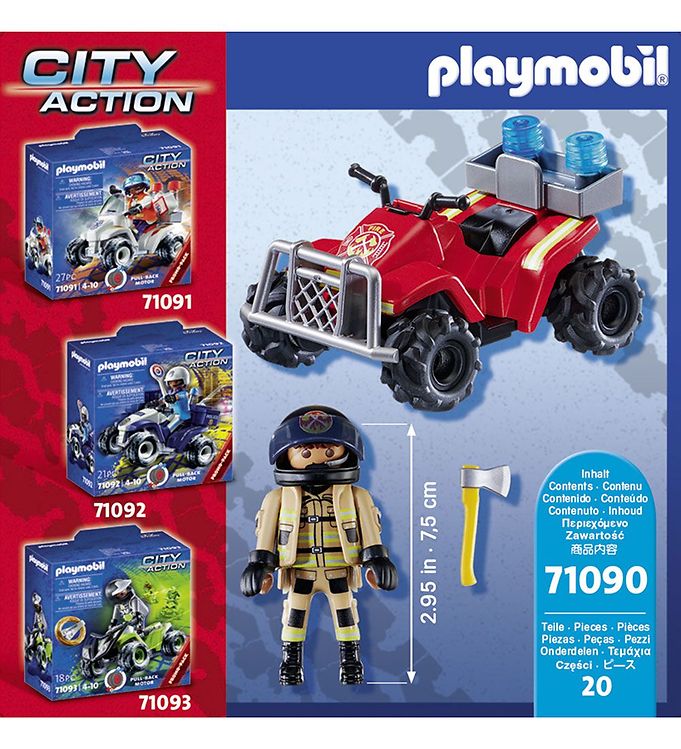 Playmobil City Action - Fire Department - Speed Quad - 71090 - 2