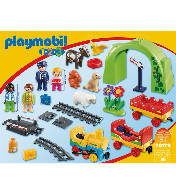 Playmobil 1.2.3 My First Train Set 70179 36 Parts