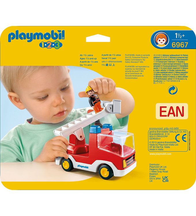 Playmobil 1.2.3 - Fire Truck With Ladder - 2
