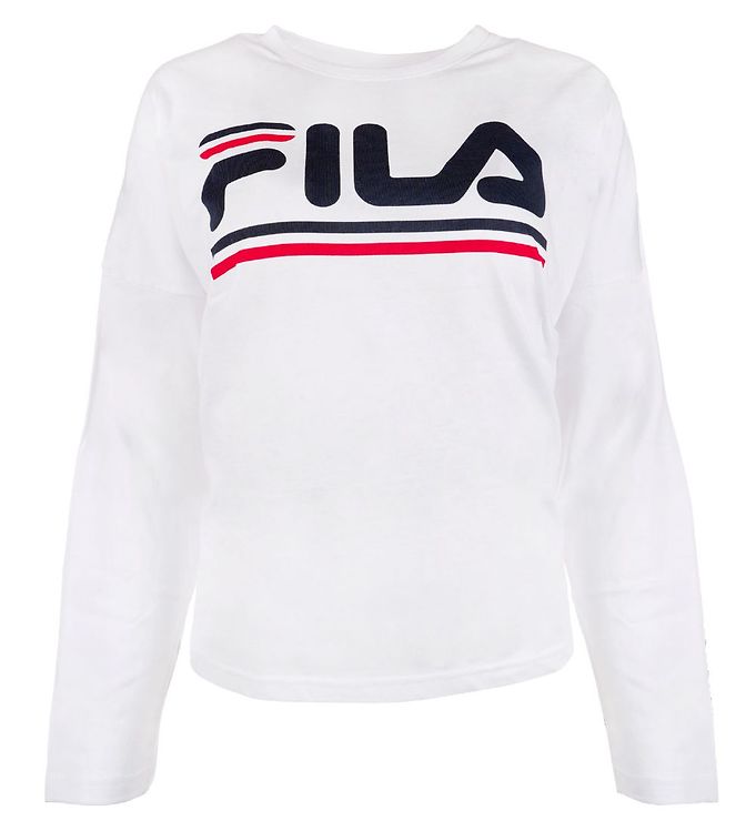 Fila Ensemble de Pyjama Blanc Marine av. Logo