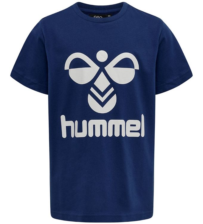 Hummel T-shirt - w. Blue - Shipping Fast hmlTres Logo » Sodalite