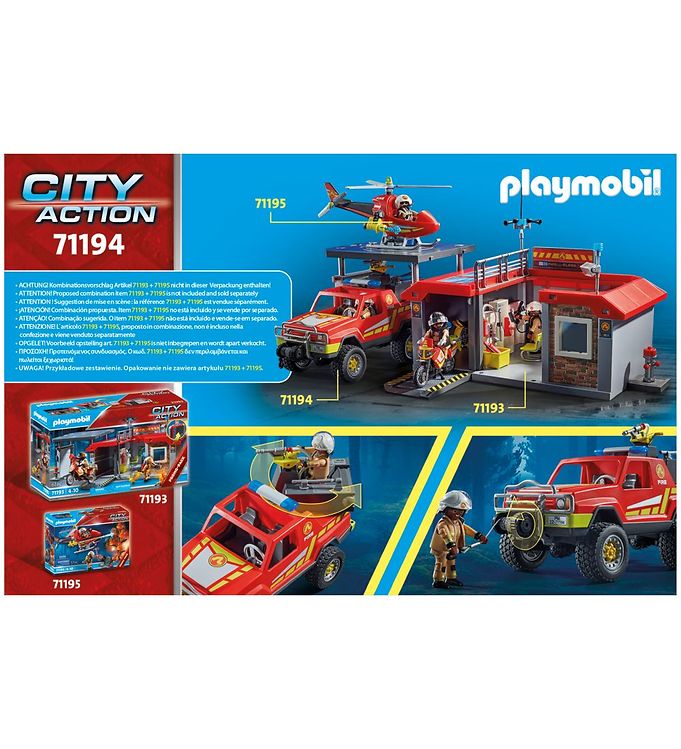 imod hovedvej At afsløre Playmobil City Action - Fire Rescue Truck - 71194 - 49 Parts