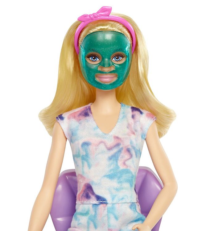 Barbie Ensemble de poupée - Avec masques scintillants - Journée au spa