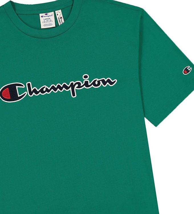 Champion T-shirt - Green w. » Fast Shipping