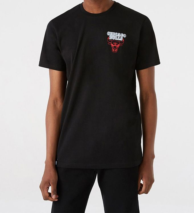 Black New Era NBA Chicago Bulls All Over Print T-Shirt