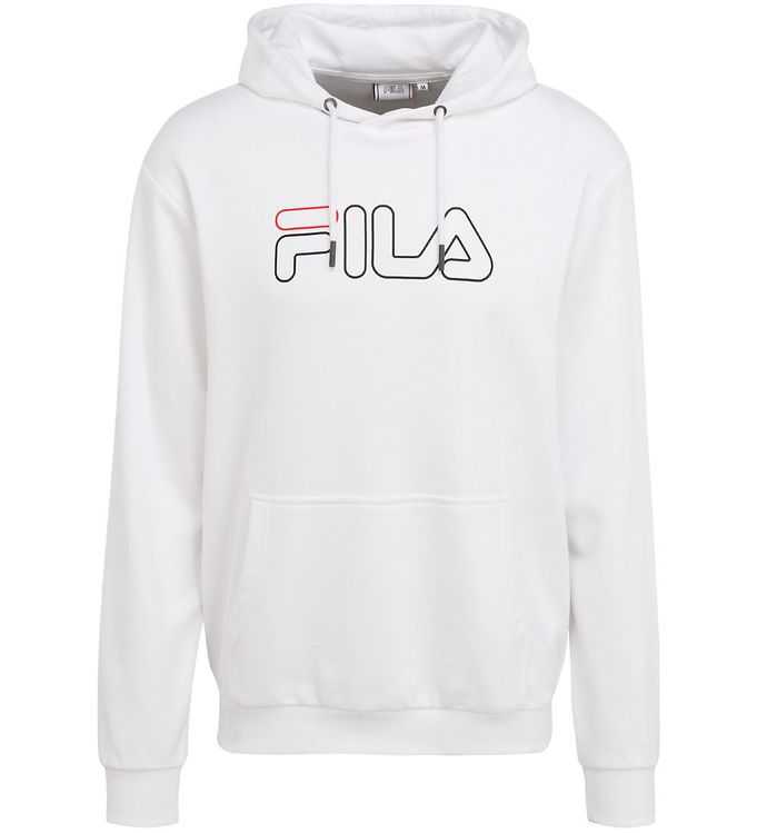 Fila Hoodie - Laban - White » Cheap Delivery - 30 Days Return