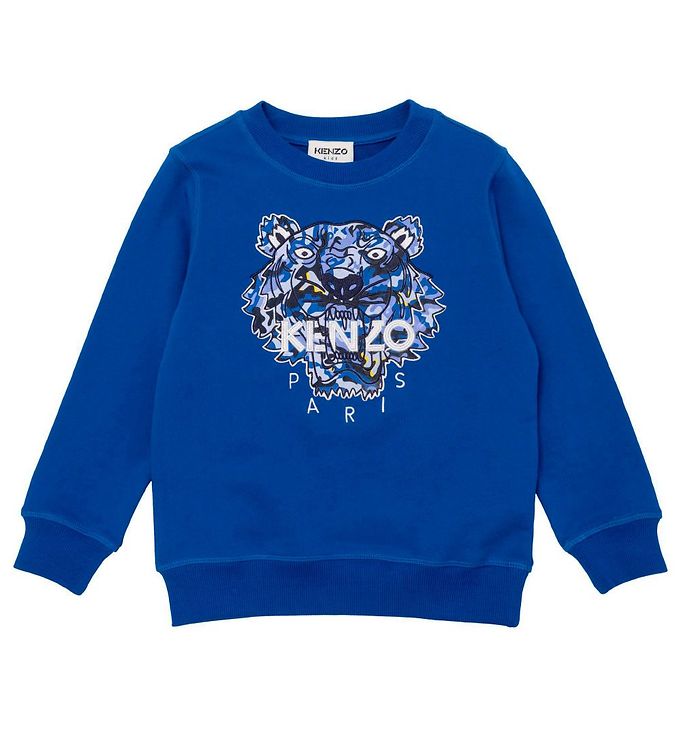Gooey George Stevenson Mompelen Kenzo Sweatshirt - Blue w. Tiger » 30 Days Return » Kids Fashion