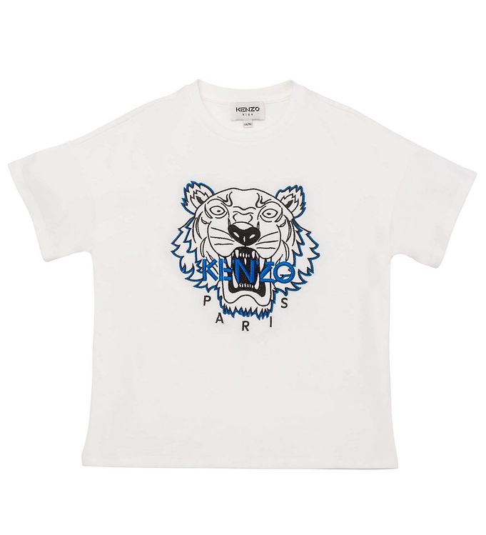 Kostbaar Vergevingsgezind Draak Kenzo T-Shirt - Off White/Blauw m. Tijger » Goedkope Levering