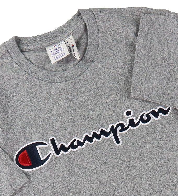 Champion Fashion T-shirt - Grey w. Logo » ASAP Shipping