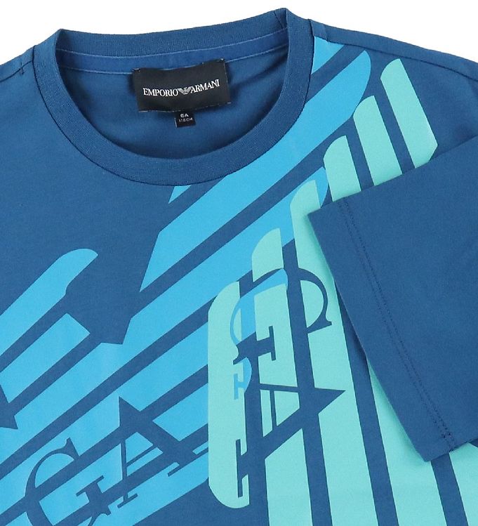 Emporio Armani T-Shirt - Marokkanisches Blue m. Logo | KW DE