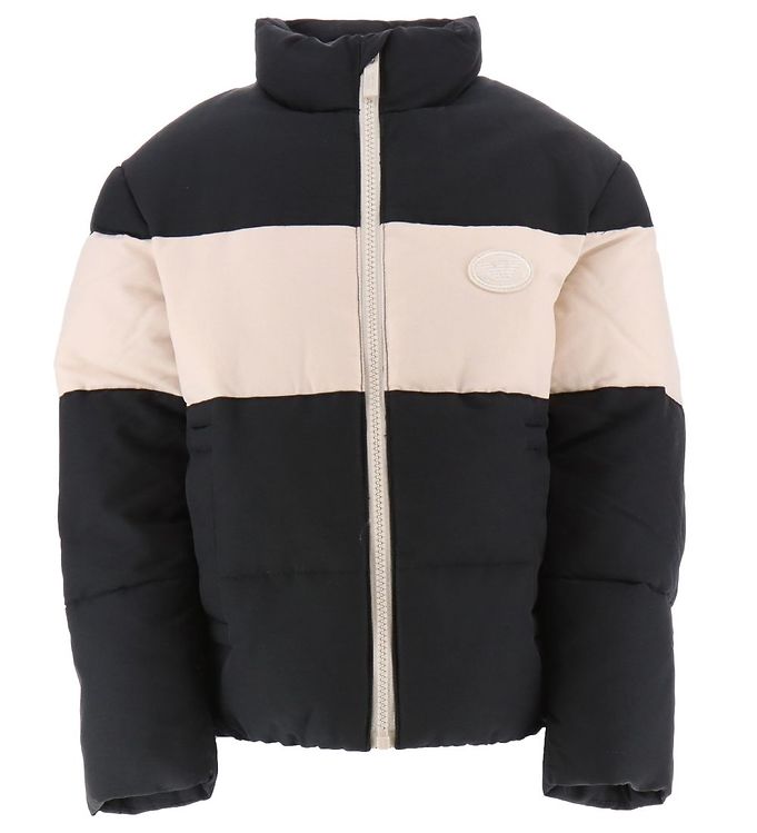 Emporio Armani Vadderad Jacka Blue Marinblå M. Creme