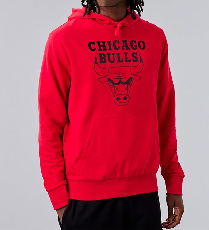 Chicago Bulls Hoodie Mens Small Red Nike Fleece Sweatshirt Logo