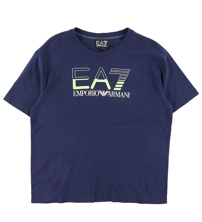 EA7 T-shirt Navy Lime Cheap Delivery » Kids Fashion