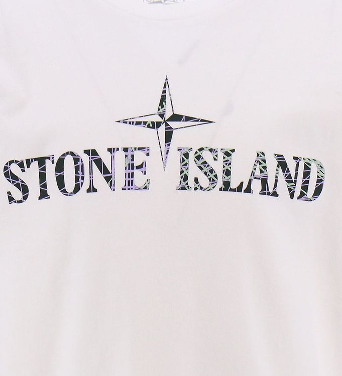 Uitverkoop Factuur visueel Stone Island T-Shirt - Wit m. Logo » Altijd Goedkope Levering
