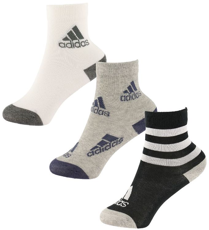 adidas Performance Strumpor - LK SOCKS 3PP - GrÃ¥/Svart/Vit