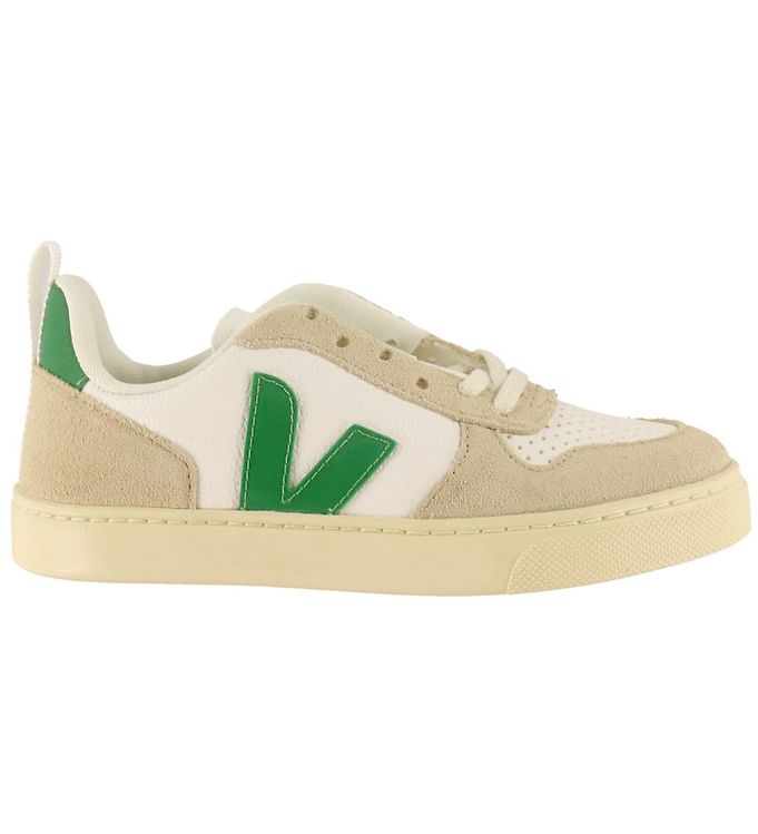 Veja - Small V-10 Laces Chromefree Leather - Extra-Whit