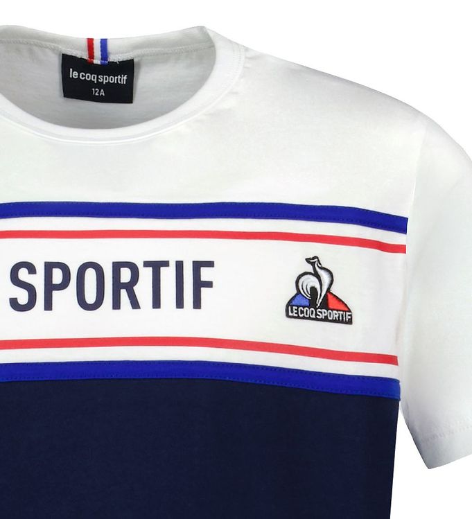 Egyptische Toezicht houden Niet ingewikkeld Le Coq Sportif T-Shirt - TRI - Donker Blauw/Wit » Bestel Nu