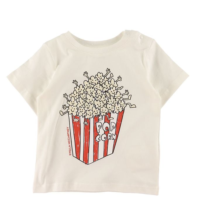 Stella McCartney Kids T-shirt - White w. Popcorn