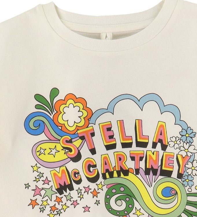 Stella McCartney Kids T-shirt - Cropped - White w. Print