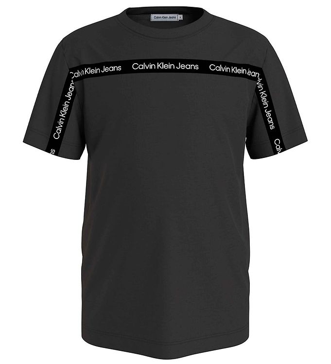 Calvin Klein T-shirt - CKJ Logo Tape - Black » 30 Days Return