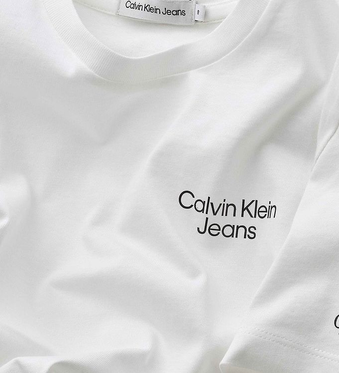 Calvin T-shirt CKJ Stack Logo - Bright White
