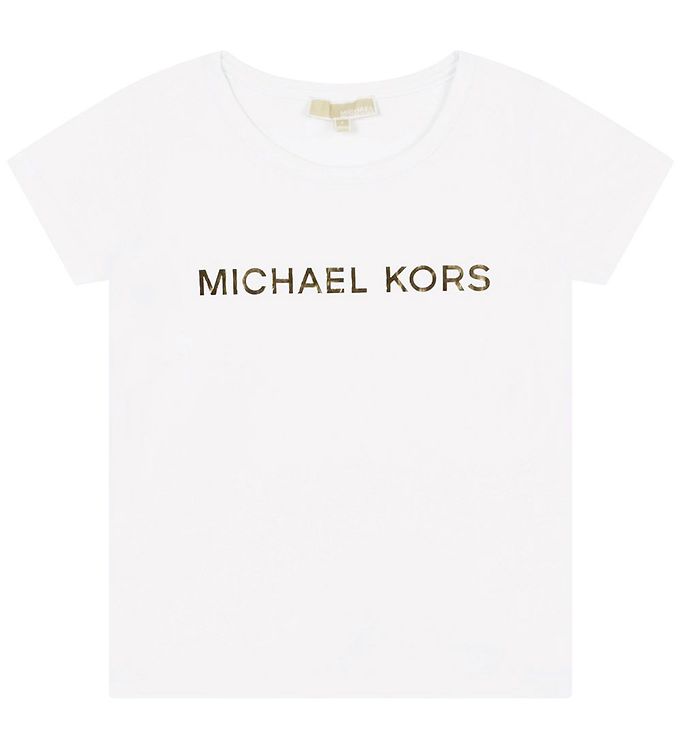 Michael Kors T-shirt - White w. Gold » 30 Days Return