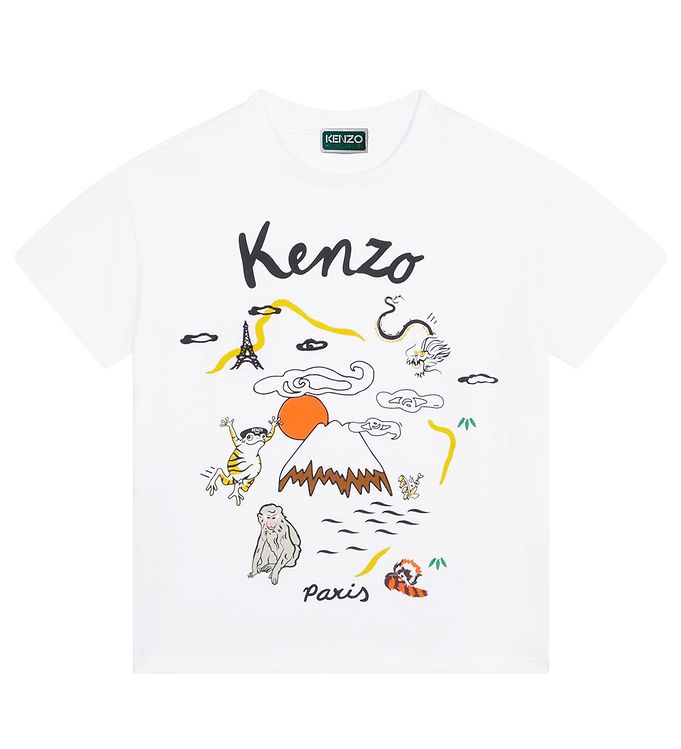 Verslaafd middag Helderheid Kenzo T-Shirt - Wit m. Print » Goedkope Levering » Online Shop