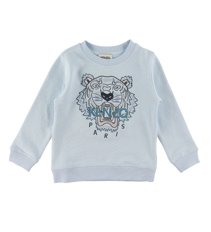 stege Stolpe Sved Kenzo Sweatshirt - Light Blue w. Tiger » Always Cheap Delivery