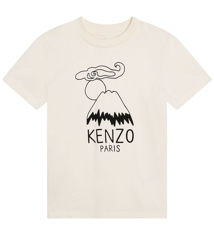 diameter West Paragraaf Kenzo T-Shirt - Cream m. Print » Altijd Goedkope Levering