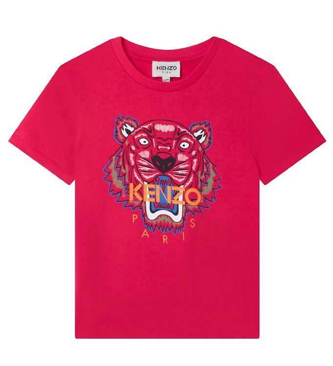 financieel Soms soms optocht Kenzo T-shirt - Fuschia w. Tiger » Fast Shipping » Kids Fashion