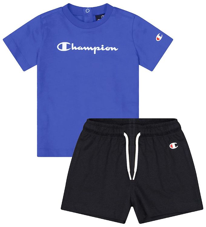 Samarbejde Evaluering Forbrydelse Champion T-shirt/Shorts - Blue/Black » Always Cheap Shipping