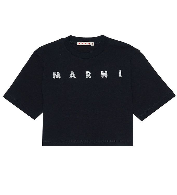 Marni T Shirt Beskuren Svart M. Paljetter