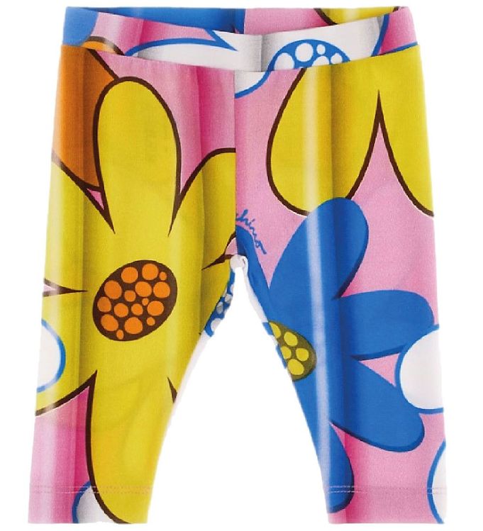 Moschino Leggings - Pink/Yellow/Blue » Fast Shipping