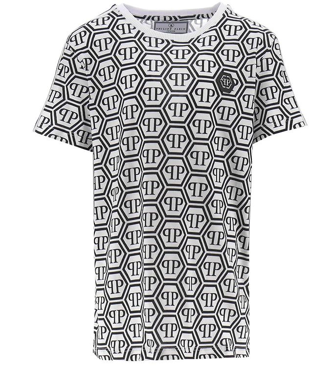 of Volgen uitdrukken Philipp Plein T-Shirt - Zwart/Wit M- Logo » Goedkope Levering