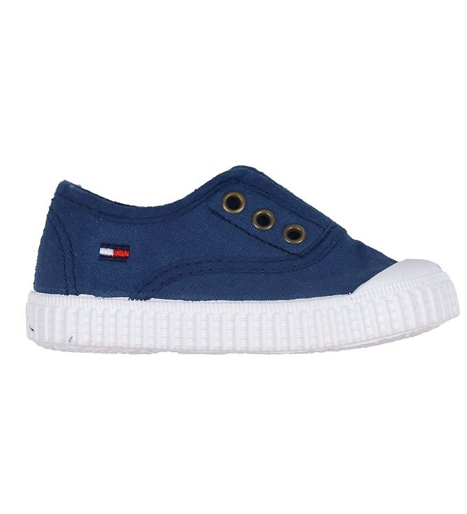 Staat Westers voorkant Tommy Hilfiger Shoe - Low Cut Easy-On - Blue » 30 Days Return