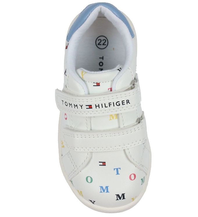 Spit precocious liter Tommy Hilfiger Shoe - Logo Low Cut - White/Light Blue