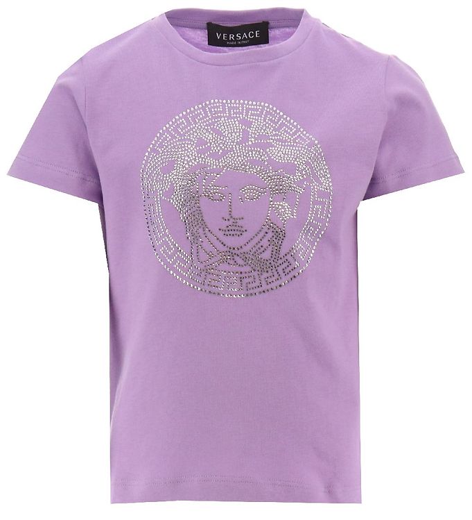 Versace T-shirt - Medusa - Baby Violet w. Crystals