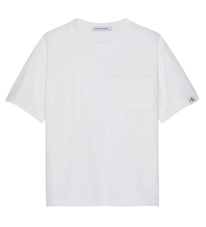 Movement T-shirt Calvin Label White - - Bright Klein