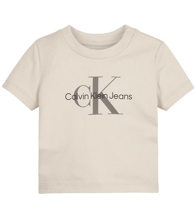 haakje Catena Schuldig Calvin Klein T-shirt - Monogram - Whitecap Grey » Quick Shipping
