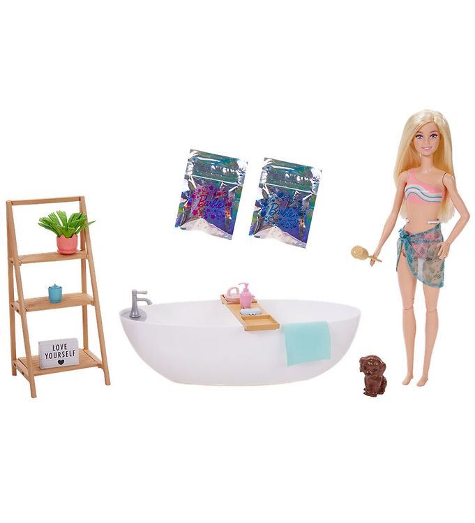 Barbie Doll & Bathtub Playset - Confetti Soap & Accessories