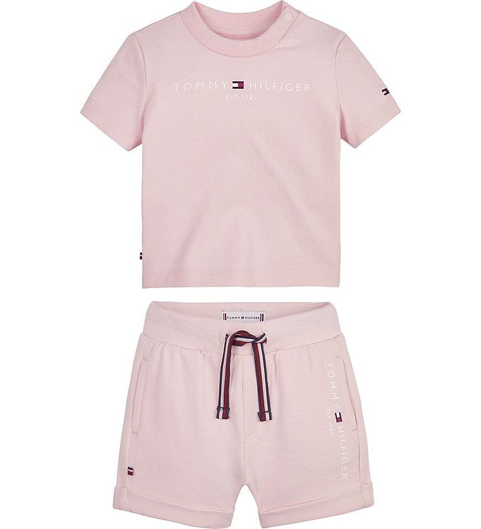 - Hilfiger Tommy - Essential - Set T-shirt/Shorts Pink Faint