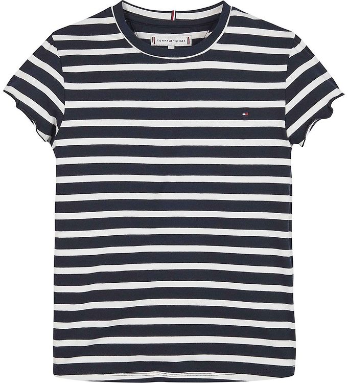 Sky Striped Stripe T-shirt - Hilfiger - Ruffle Desert Tommy