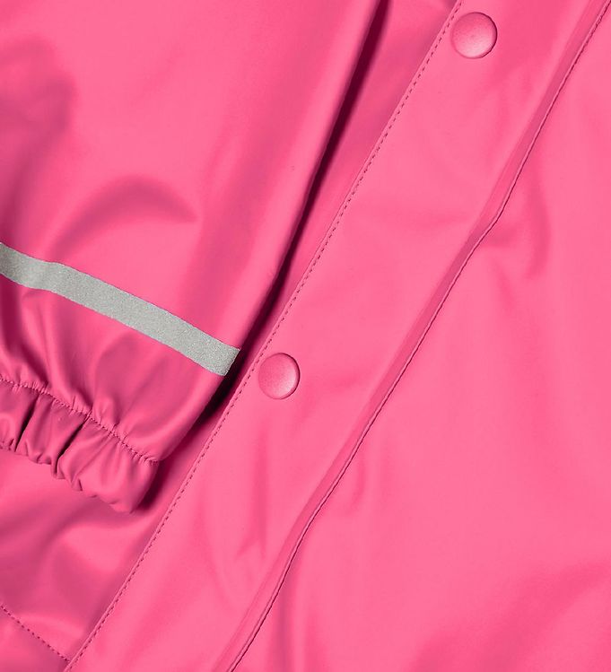 Name It Rainwear w. Suspenders - Noos - NknDry - Fandango Pink