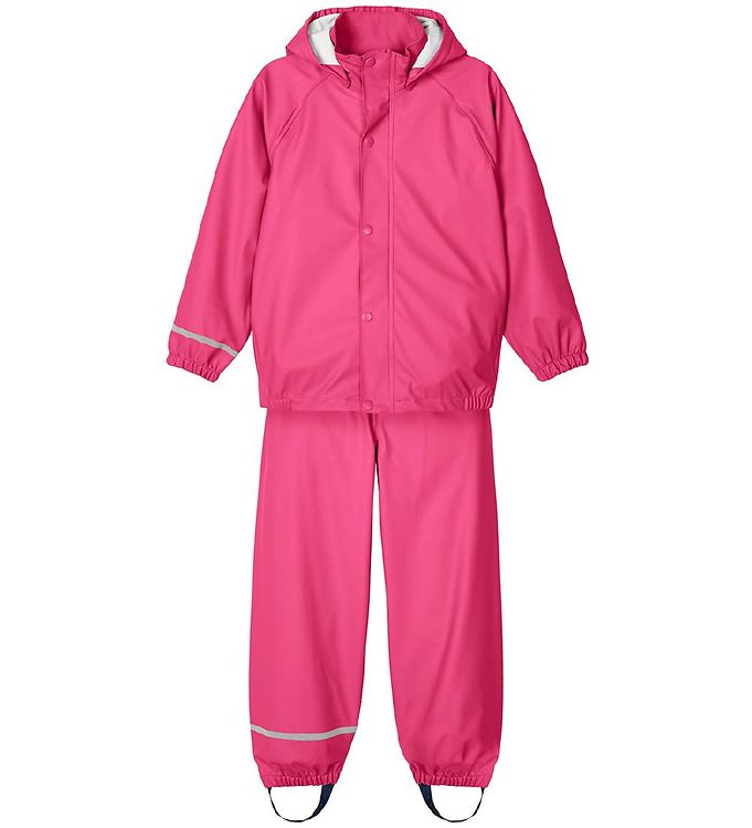 Name It - Pink NknDry Fandango Rainwear w. - - Noos Suspenders