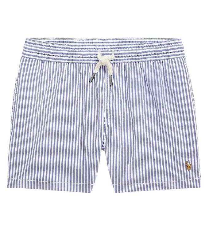 Polo Ralph Lauren Swim Trunks Classic II Blue White Striped KW CZ