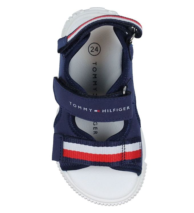 Tommy Hilfiger Sandals - Stripes Velcro - Blue » ASAP
