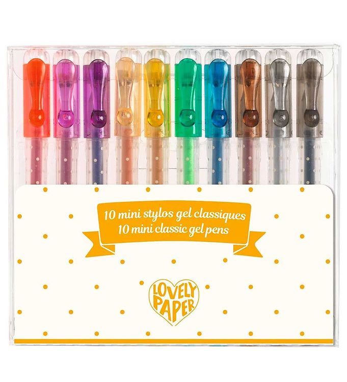 Djeco Mini Pens - 10 pcs - Gel - Classic+ » ASAP Shipping