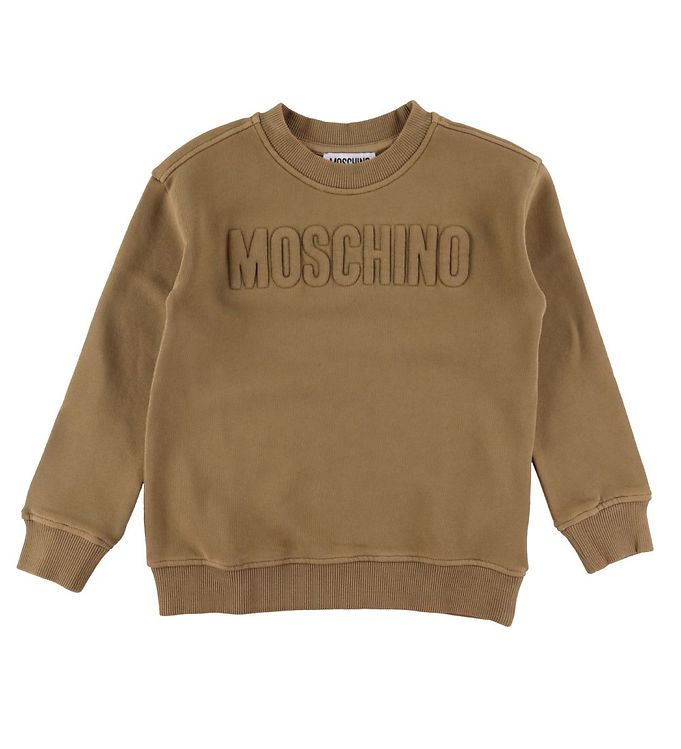 Moschino Sweatshirt Dark Sand w. Logo Cheap Delivery